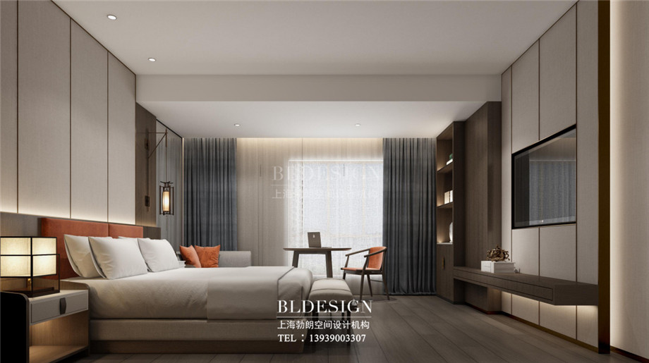 新鄉(xiāng)五星級(jí)酒店設(shè)計(jì)-桃李春風(fēng)大酒店客房設(shè)計(jì)案例效果圖